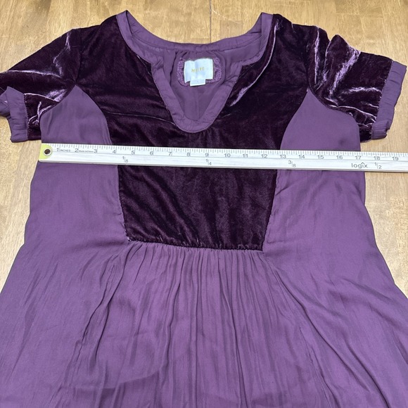 Maeve Anthropologie Ingrid dress women's small velvet‎ whimsigoth romantic boho - Picture 6 of 10